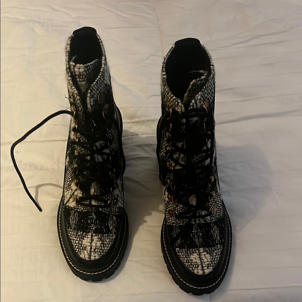 Tory Burch Never Worn Black and White Women's Boots